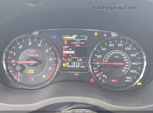 JF1VA2T65J9807504 2018 SUBARU WRX STI Синий Вид задних сидений