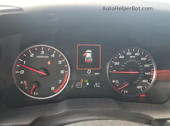 JF1VBAH68S9801357 2025 SUBARU WRX Gray Widok zestawu wskaźników