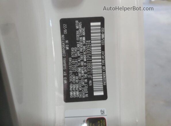 JF1ZDBB11P9700974 2023 SUBARU BRZ Белый Вид подкапотного пространства