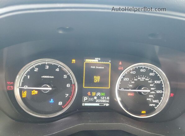 JF2SKAXC2LH433657 2020 SUBARU FORESTER Blue ხელსაწყოთა პანელის ხედი
