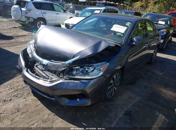 JHMCR6F54HC028529 2017 HONDA ACCORD HYBRID Gray Передня ліва чверть