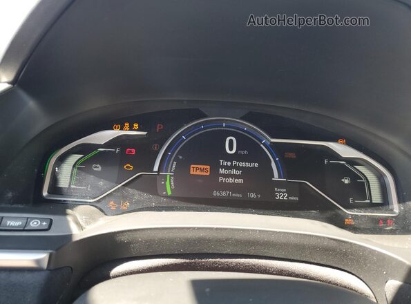 JHMZC5F34JC018772 2018 HONDA CLARITY Серебряный Вид щитка приборов