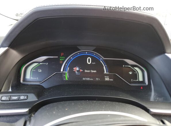 JHMZC5F39KC005016 2019 HONDA CLARITY Серебряный Вид щитка приборов