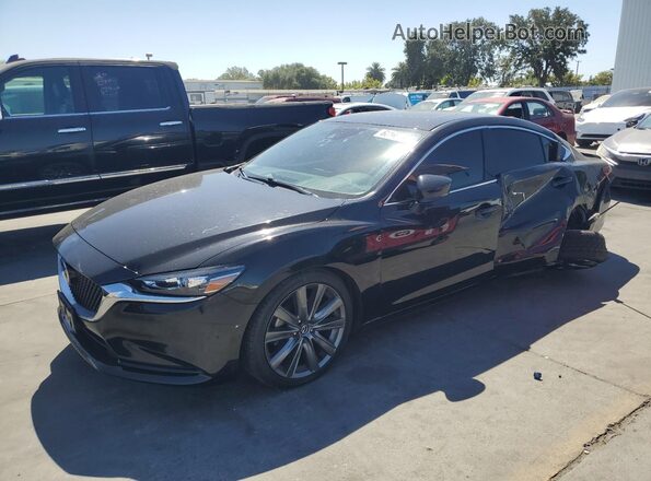 JM1GL1VM8M1619159 2021 MAZDA 6 Black Առջևի ձախ երեք քառորդ տեսարան