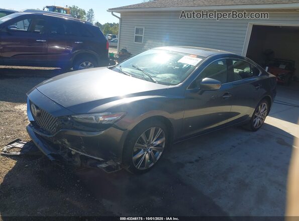 JM1GL1XY5M1619653 2021 MAZDA 6 Gray Front left