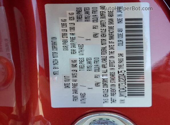 JM1NDAD73J0200475 2018 MAZDA MX-5 Красный Вид подкапотного пространства