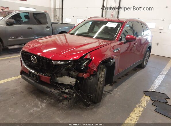 JM3KKBHA0R1155643 2024 MAZDA CX-90 PHEV Красный Передняя левая четверть