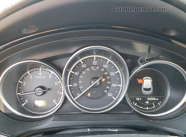 JM3TCACY4J0236610 2018 MAZDA CX-9 White Instrument cluster view