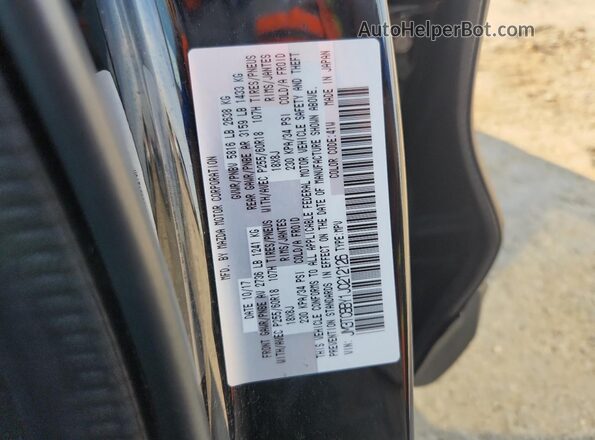 JM3TCBBY1J0212126 2018 MAZDA CX-9 Черный Вид наклейки с VIN-кодом