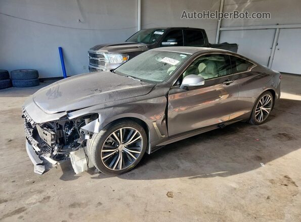 JN1CV7EKXJM200172 2018 INFINITI Q60 Серый Передняя левая четверть