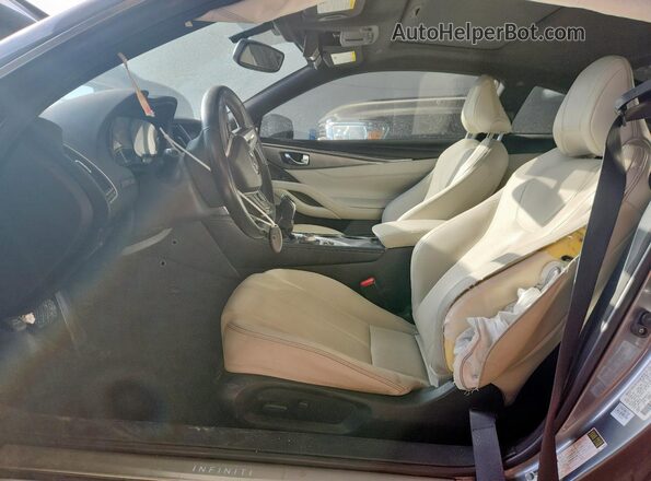 JN1CV7EKXJM200172 2018 INFINITI Q60 Серый Вид салона спереди