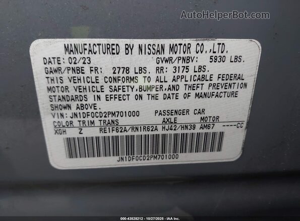 JN1DF0CD2PM701000 2023 NISSAN OTHER Light Blue Widok komory silnika
