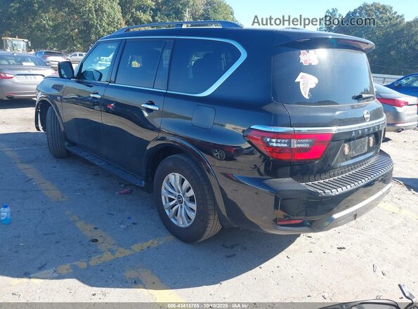 JN8AY2ADXM9662121 2021 NISSAN ARMADA Черный Задняя левая четверть