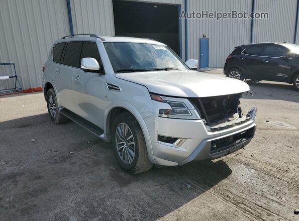 JN8AY2BA8M9371069 2021 NISSAN ARMADA Silver Przód prawy