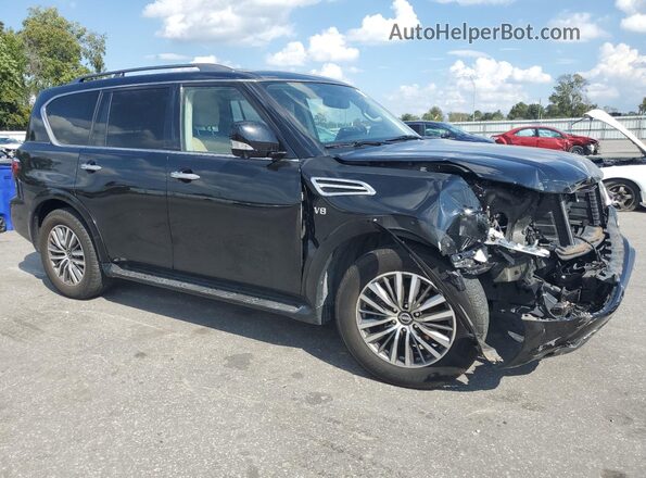 JN8AY2BA9M9370979 2021 NISSAN ARMADA Черный Передняя правая четверть
