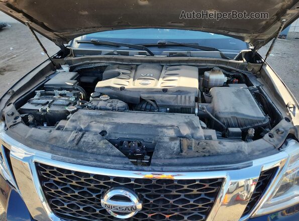 JN8AY2NC3L9617618 2020 NISSAN ARMADA Blue Widok komory silnika