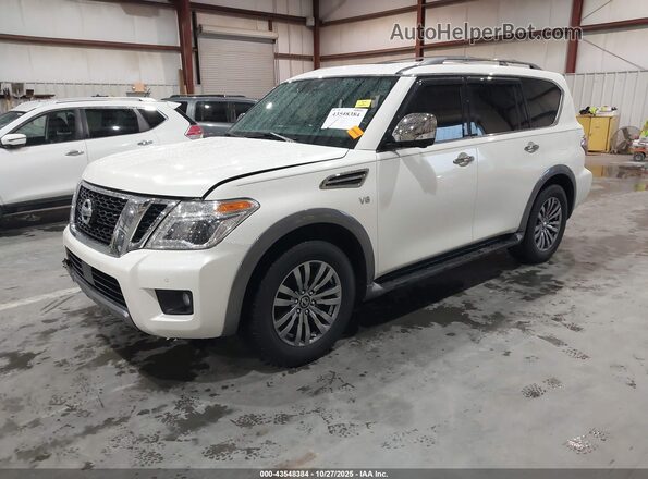 JN8AY2NF3J9333316 2018 NISSAN ARMADA White წინა მარცხენა ხედი სამი მეოთხედიდან