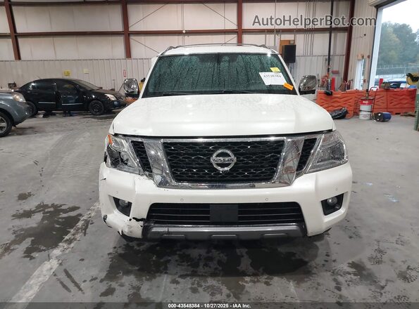 JN8AY2NF3J9333316 2018 NISSAN ARMADA White ხელსაწყოთა პანელის ხედი