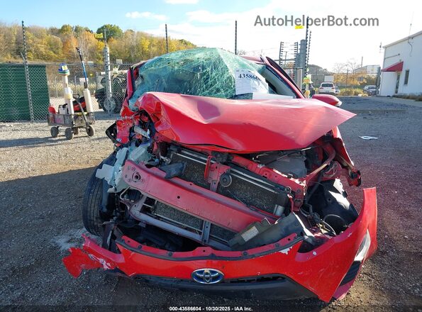 JTDKDTB37G1136880 2016 TOYOTA PRIUS C Red უკანა სალონის ხედი