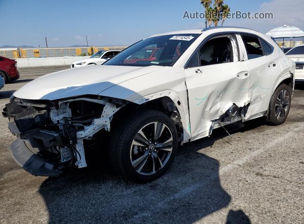 JTHY3JBHXK2002136 2019 LEXUS UX White Առջևի ձախ երեք քառորդ տեսարան