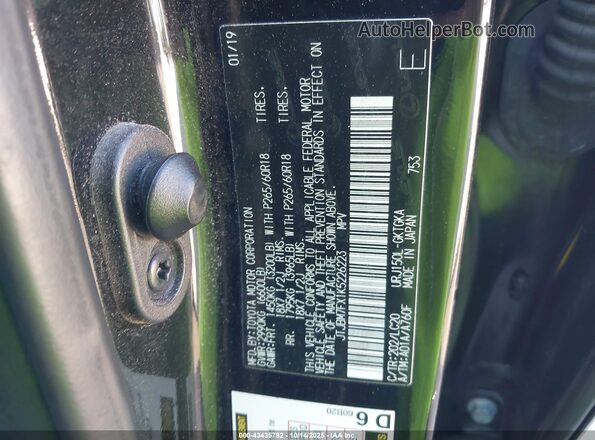 JTJBM7FX1K5226223 2019 LEXUS GX 460 Черный Вид подкапотного пространства
