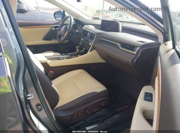 JTJDZKCA1K2016994 2019 LEXUS RX 350L Gray Widok wnętrza z przodu