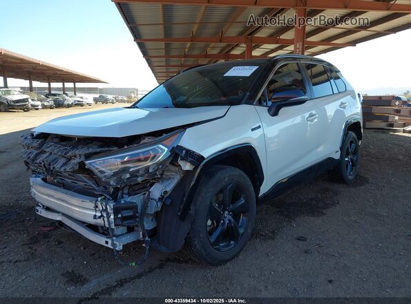 JTMEWRFV8KJ019310 2019 TOYOTA RAV4 HYBRID Белый Передняя левая четверть