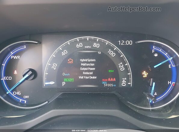 JTMEWRFVXKD524005 2019 TOYOTA RAV4 HYBRID Dark Blue Widok tylnych siedzeń