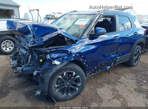 KL79MPS21NB015604 2022 CHEVROLET TRAILBLAZER Синий Передняя левая четверть