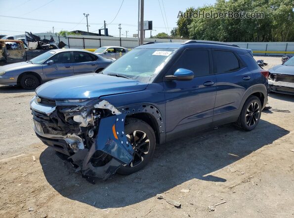 KL79MRSL1MB008011 2021 CHEVROLET TRAILBLAZER Синий Передняя левая четверть