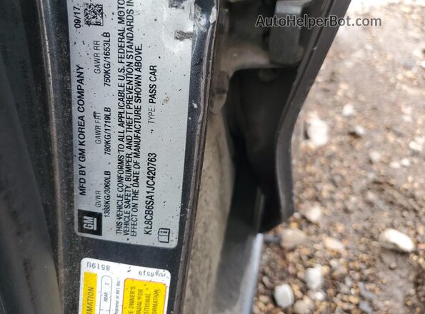KL8CB6SA1JC420763 2018 CHEVROLET SPARK Угольный Вид наклейки с VIN-кодом