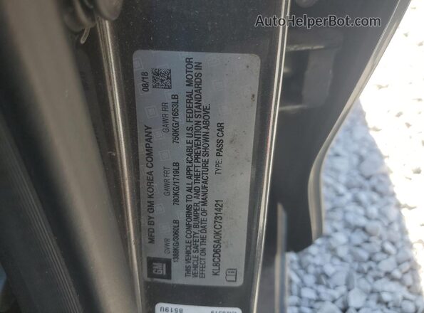 KL8CD6SA0KC731421 2019 CHEVROLET SPARK Серый Вид подкапотного пространства