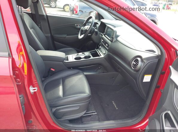KM8K33AG3KU036592 2019 HYUNDAI KONA EV Red წინა სალონის ხედი