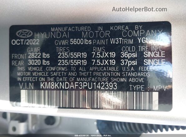 KM8KNDAF3PU142393 2023 HYUNDAI IONIQ 5 Silver Widok komory silnika
