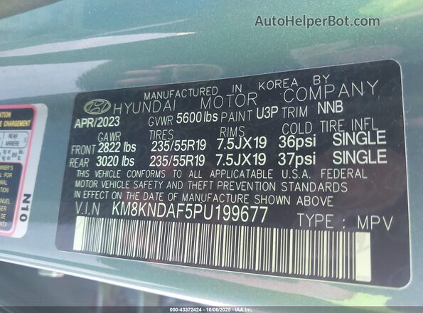KM8KNDAF5PU199677 2023 HYUNDAI IONIQ 5 Blue Вид підкапотного простору
