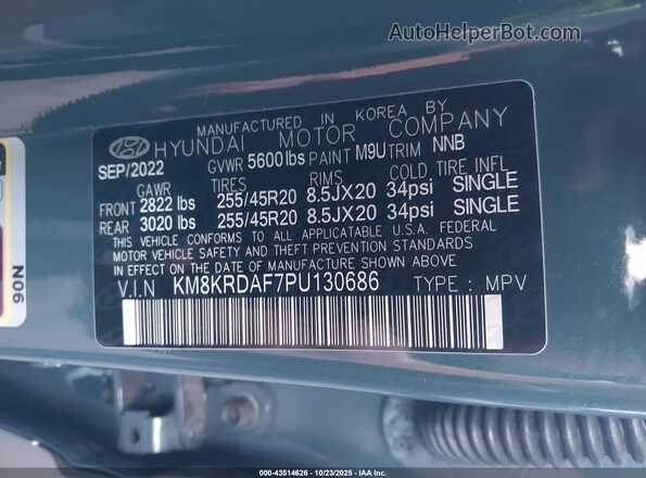 KM8KRDAF7PU130686 2023 HYUNDAI IONIQ 5 Синий Вид подкапотного пространства