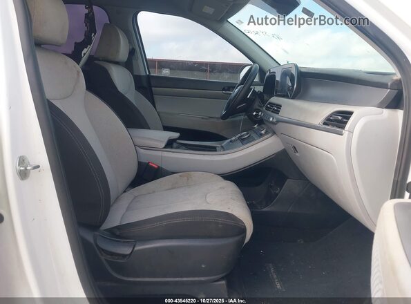 KM8R14HE2MU335380 2021 HYUNDAI PALISADE Белый Вид салона спереди