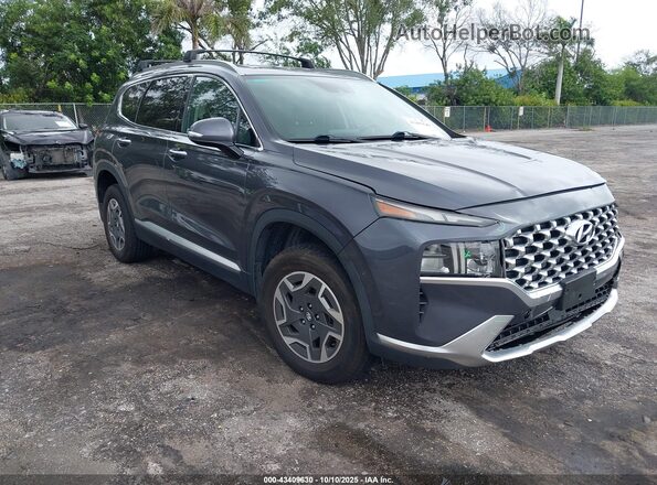 KM8S2DA14MU005973 2021 HYUNDAI SANTA FE HYBRID BLUE Gray Առջևի աջ