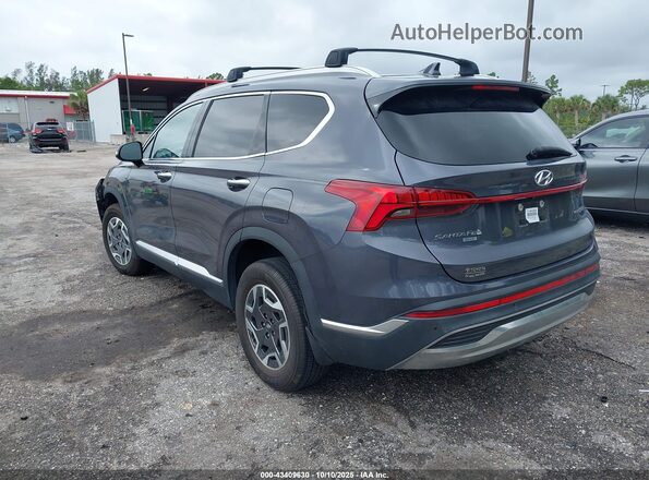 KM8S2DA14MU005973 2021 HYUNDAI SANTA FE HYBRID BLUE Gray Հետևի ձախ