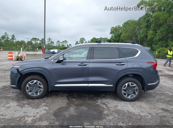 KM8S2DA14MU005973 2021 HYUNDAI SANTA FE HYBRID BLUE Gray Սալոնի 360 աստիճան տեսք