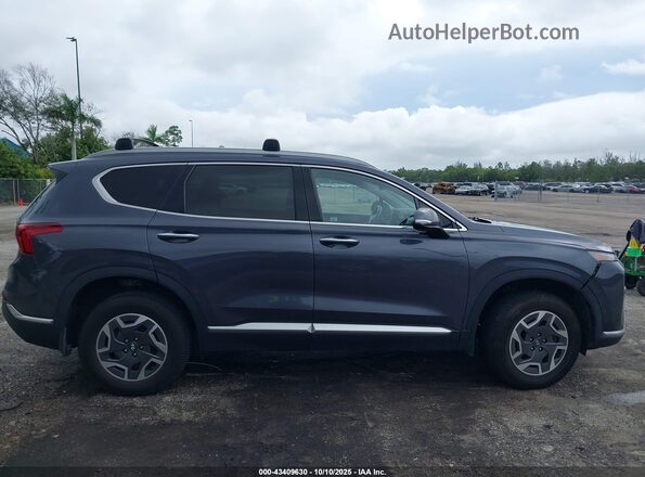 KM8S2DA14MU005973 2021 HYUNDAI SANTA FE HYBRID BLUE Gray Սալոնի հետևի տեսք