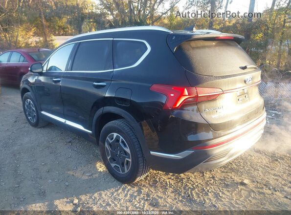 KM8S2DA14MU008758 2021 HYUNDAI SANTA FE HYBRID BLUE Black უკანა მარცხენა