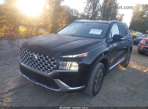KM8S2DA14MU008758 2021 HYUNDAI SANTA FE HYBRID BLUE Black წინა მარცხენა ხედი სამი მეოთხედიდან