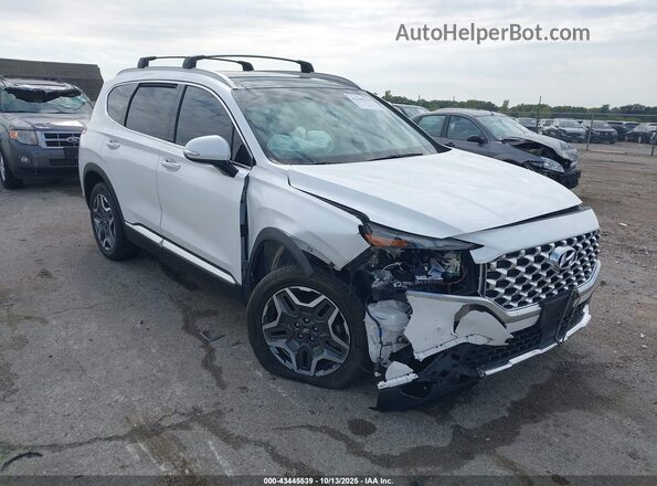 KM8S3DA15NU036468 2022 HYUNDAI SANTA FE HYBRID White Передня права чверть