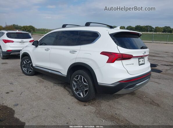KM8S3DA15NU036468 2022 HYUNDAI SANTA FE HYBRID White Задня ліва чверть