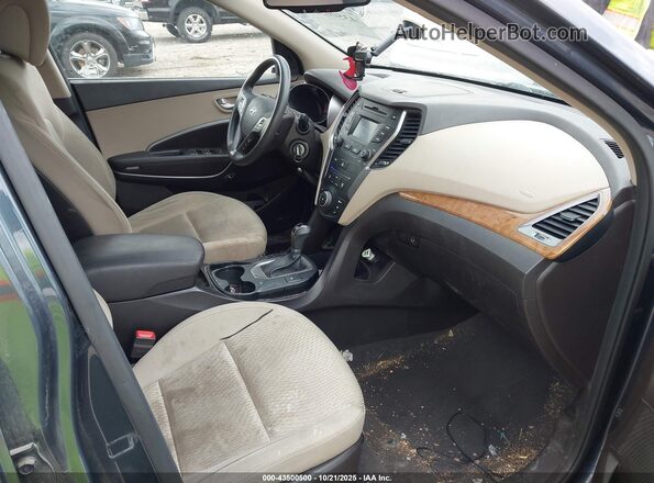 KM8SMDHFXGU151648 2016 HYUNDAI SANTA FE Синий Вид салона спереди
