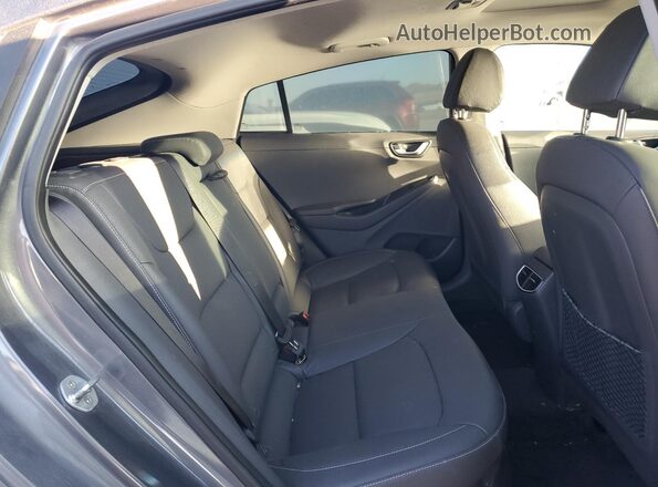 KMHC05LC4KU110623 2019 HYUNDAI IONIQ Gray Widok tylnych siedzeń