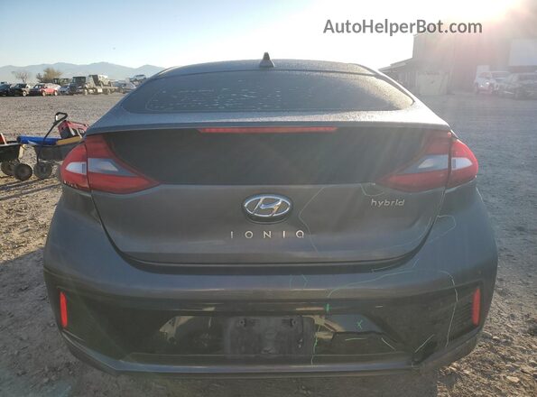 KMHC05LC4KU110623 2019 HYUNDAI IONIQ Gray Widok z tyłu