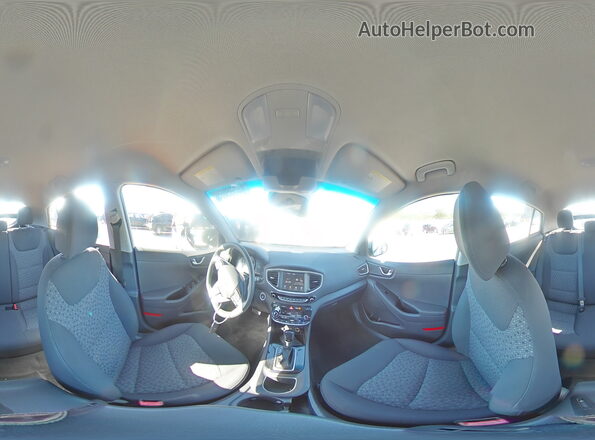 KMHC65LC4JU075708 2018 HYUNDAI IONIQ Gray Widok naklejki z numerem VIN