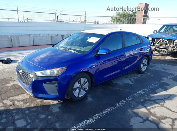 KMHC65LCXKU168802 2019 HYUNDAI IONIQ HYBRID Синий Передняя левая четверть